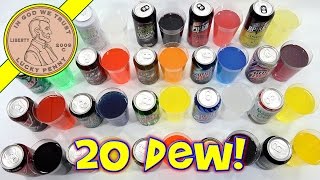 Mixing 20 Mountain Dew Flavors - My New Dew Flavor Is - Iced-TeaDew!