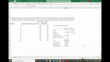 Inferences about means: Matched Samples Hypothesis Testing using Excel