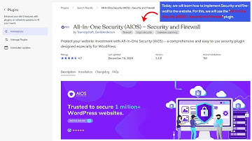 How To Secure and Add Security to the WordPress Website by Using All-In-One Security (AIOS) Plugin