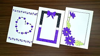 Purple Border Designs 💜 /Project work designs /A4 sheet /Assignment front page design for school