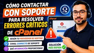 🚨 Cómo CONTACTAR al Soporte de cPanel y Resolver Errores Críticos ⚡ (Según tu Hosting) | Guía 2026