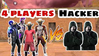 DOS HACKER VS CUATRO CHICOS PVP DESCABELLADO EN FREE FIRE .