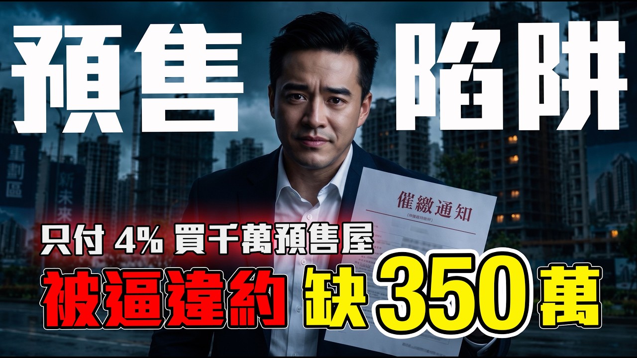 千萬房「訂簽只要4%」？交屋拿不出350萬就收存證信函！預售低首付真相｜張邁可