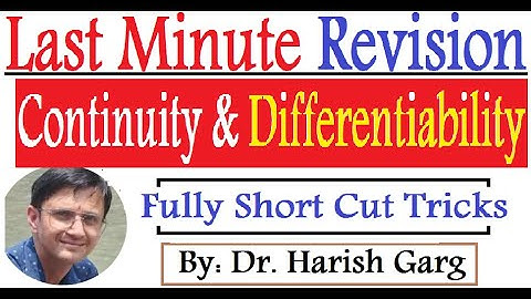 Last Minute Revision | Continuity & Differentiability | CSIR NET | Fully Short Cut Tricks