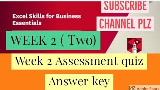 Excel skills for business essentials week 2 assessment answer key coursera course || excel solution