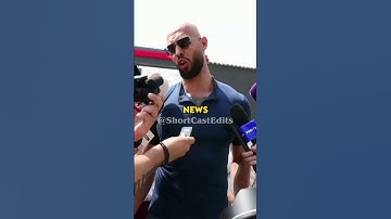 Andrew Tate released from house arrest👀#andrewtate #romania #jail #interview #4k #edit #shorts