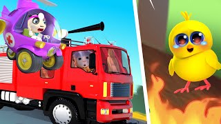 Rescue Team Mission: Firefighter Saves Little Duck |  Cartoon for Kids | Dolly and Friends 3D