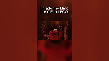 I made the Elmo fire GIF in LEGO #shorts #gif #lego #stopmotion #legoanimation #funny #elmo