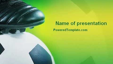 Football And football Boots PowerPoint Template by PoweredTemplate.com