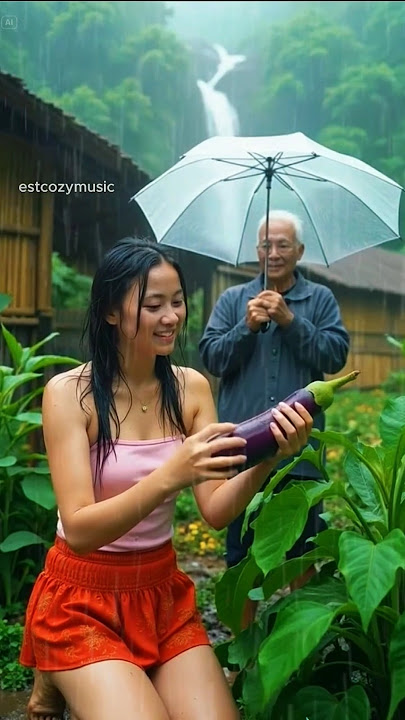Soothing rain sound in a serene village, sleep like a baby #short #rainsound #deepsleep #viralvideo