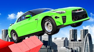 Jumping Over A City On A Mega Ramp Beamng