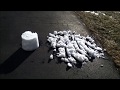 Time lapse how surface area affects the melting of snow