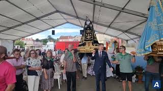 La procesión das Flores, un acto dentro de la Festa do Pexego en Candeán