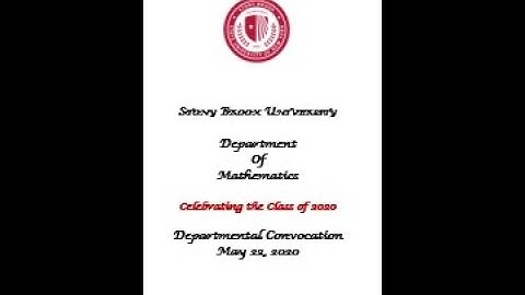 2020 Mathematics Commencement