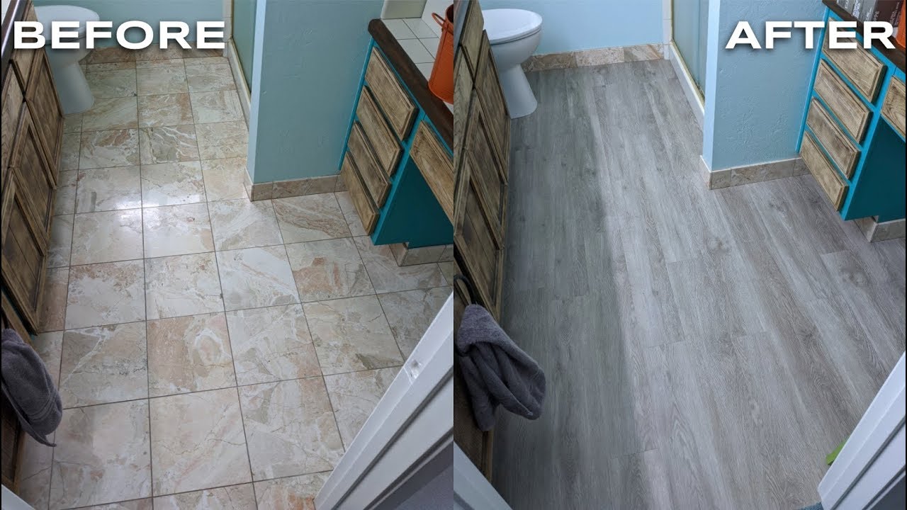 Peel And Stick Flooring Over Tile - No Prep (Not Recommended For Long Term  Installs) - Youtube