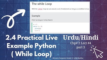 Class 11 Computer Live example |2.4.2 Control Structure ( While Loop)| Chapter 2 in Urdu /Hindi 2025