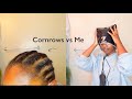 Learning to Cornrow in My 30s 😩 + hot oil treatment for 4c hair