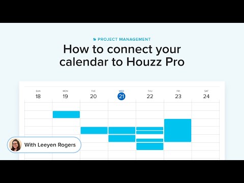 How to connect your calendar with Houzz Pro