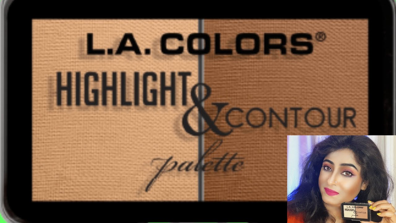 L.A. Colors highlighter and contour palette/review and demo 