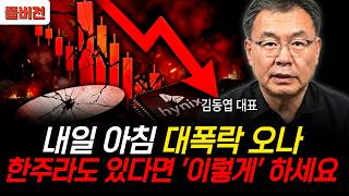 내일 아침 한국증시 심상치 않다, 한주라도 있다면 '이렇게' 하세요 (김동엽 대표 /풀버전)