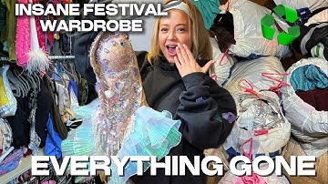 *SATISFYING* clearing my HORDER’S wardrobe room: 10 year FESTIVAL clothing collection declutter ♻️ 