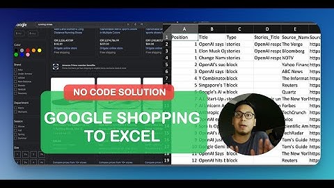 Google Shopping scraper - Scrape shopping data to Excel (NoCode)