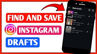Instagram Par Drafts Kaise Khoje||Drafts Reels Ko Gallery Me Save Kaise Kare