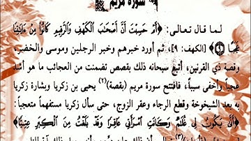 دورة مناسبات سور القرءان مناسبة سورة مريم لما قبلها أكاديمية معلمة قرءان لأول مرة شرح أ. غادة مصطفى