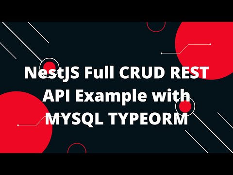 NestJS Full CRUD REST API Example with MYSQL TYPEORM