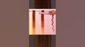 Thumbnail of How to do curl with straightener at home . Credit goes to m775828diy on TikTok