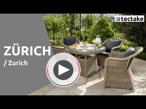 Salon de jardin résine tressée Zurich luxe | TecTake