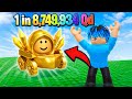 Using MAX LUCK to get THE RAREST Items in Roblox...