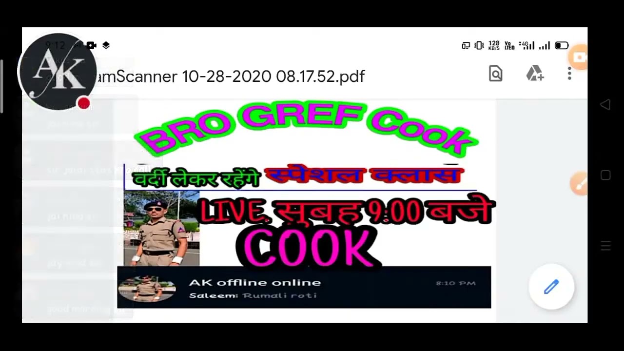 BRO GREF Cook special Live Class 