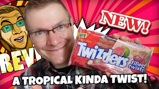 NEW!! TWIZZLERS TROPICAL BLAST FILLED TWISTS!! TASTE AND REVIEW!!