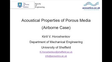 Acoustical properties of porous media