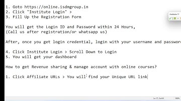 How to Register Institute on Independent Learning (Online Education Portal)