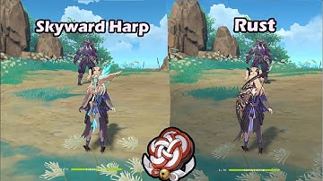 R5 Rust VS R1 Skyward Harp | Physical DPS Fischl | Genshin Impact