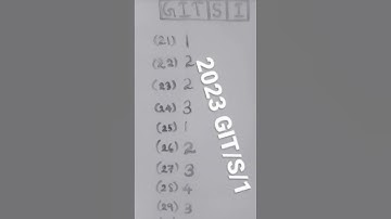 2023 GIT Exame Answers ( Part 3)