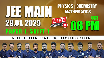 JEE Main 2025 | JEE 29 Jan Shift 1 Paper Discussion | JEE Main 2025 Answer Key | JEE 2025 Solutions