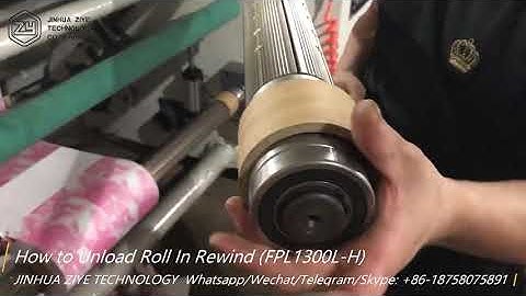 How To Unload Paper Rewind Roll In FPL1300L-H Horizontal Slitter