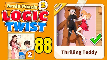 Brain puzzle 2 logic twist level 88 solution walkthrough ( thrilling teddy ) 