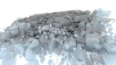 Blender cell fracture and 280 render cycles per frame.