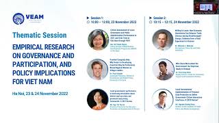 [SESSION 2] VEAM 2022 - GOVERNANCE AND PARTICIPATION, AND POLICY IMPLICATIONS FOR VIET NAM