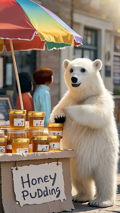 The Bear Opens a Pudding Stall! #bear