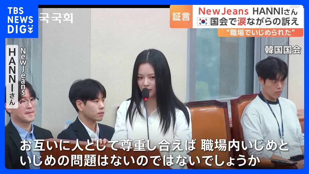 NewJeans・HANNIさん「嫌われていることを確信した」韓国の国会に出席