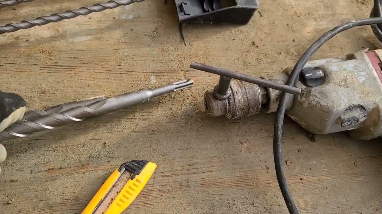Grosses langes Loch an Aussenwand bohren mit SDS Bohrer von Ferrex und Metabo Bohrmachine YouTube