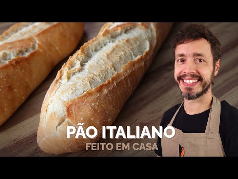 PÃO ITALIANO - Receita fácil utilizando biga e dois métodos de forno: assadeira ou pedra refratária