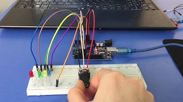 Potansiyometre İle Sıralı LED Yakma Söndürme çalışma kontrolü