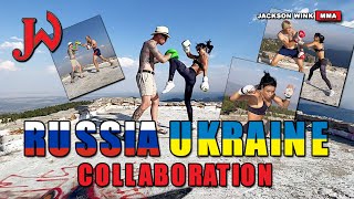 Russia Ukraine Collaboration on top of The Sandia Mountain!