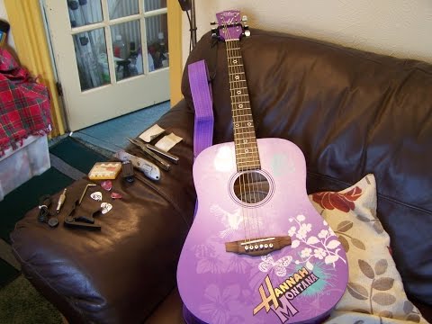 Hannah Montana Guitar by Washburn - Review and Adjustments - YouTube
